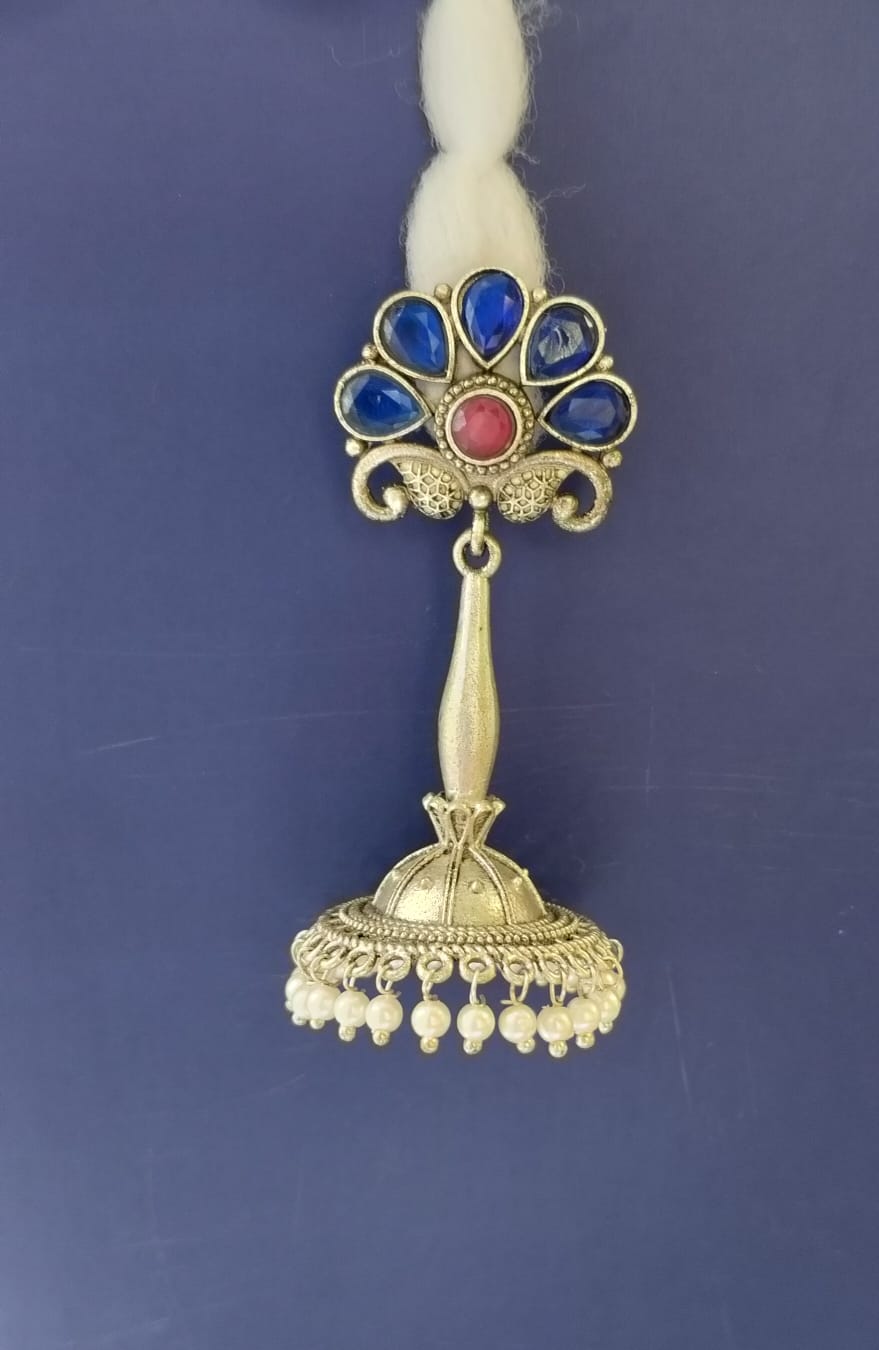 Light weight oxidised Jhumka